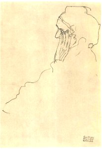 Klimt - Alte Frau im Profil nach links