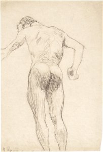 Klimt - Männerrückenakt nach links