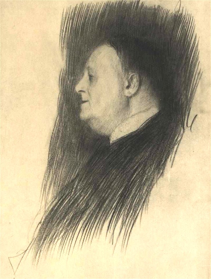 Klimt - Brustbild eines Herren nach links