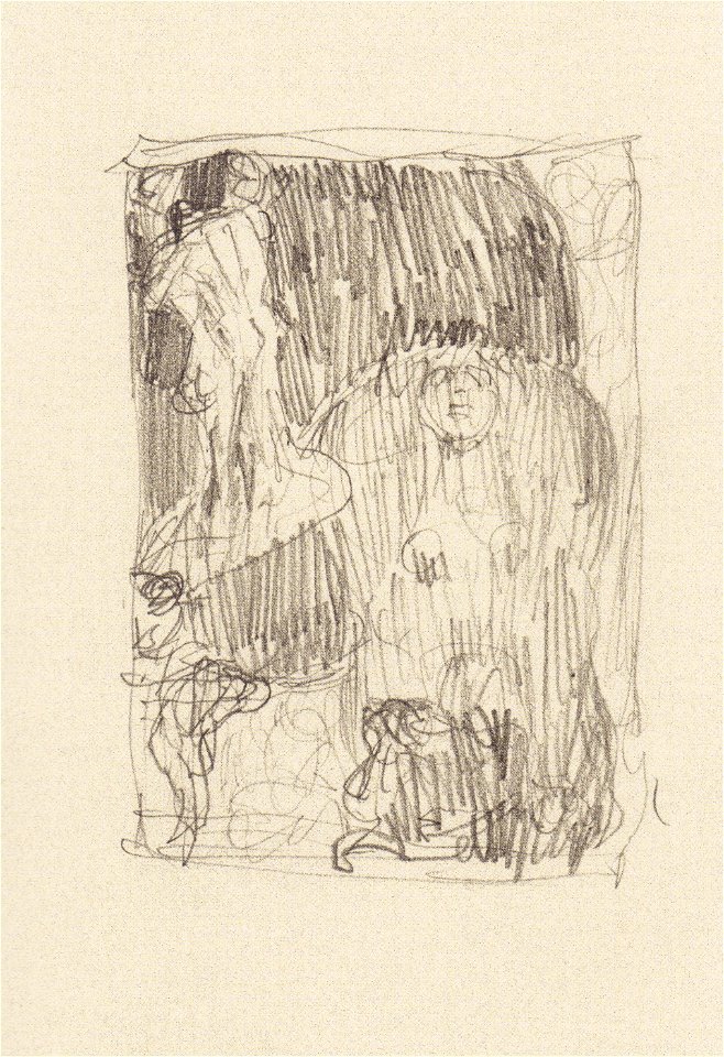 Klimt - Die Squinx mit dem Wissen, Erdkugel, Liebespaar, alter verzweifelter Mann
