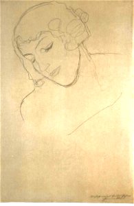 Klimt - Kopf und Brust einer Frau