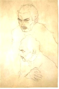 Klimt - Zwei Männerköpfe