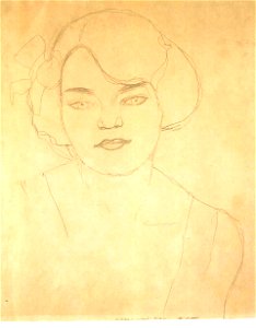 Klimt - Brustbild eines Mädchen nach vorn