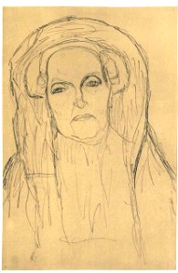 Klimt - Brustbild einer alten Frau
