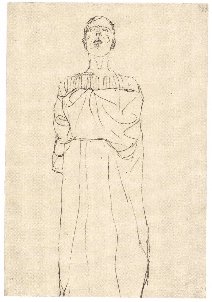 Klimt - Mann mit langem Gewand von vorne