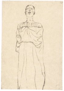 Klimt - Mann mit langem Gewand von vorne