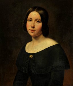 Ludwig Knaus - Porträt eines jungen Mädchens (1852)