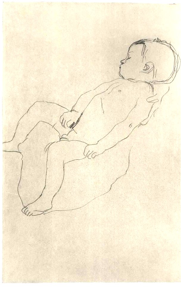 Klimt - Schlafender knabe nach links