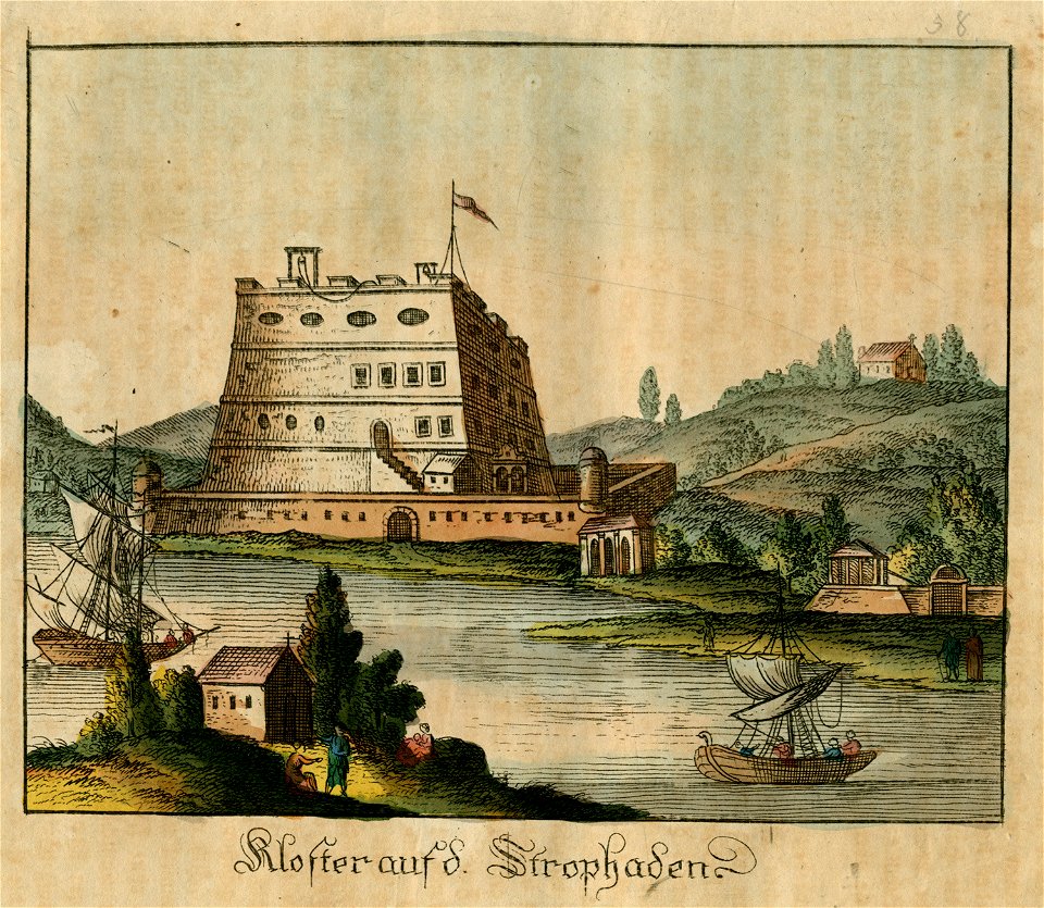 Kloster auf d Strophaden - Griechenland- Die Ionischen Inseln Nach Den Neuesten Und Beste Quellen Bearbeitet Schweidnitz Świdnica Ca - 1825