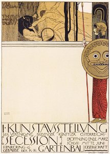 Klimt - Erstes Ausstellungsplakat der Wiener Secession (zensierte Version)