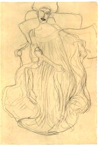 Klimt - Sitzende von vorne 001