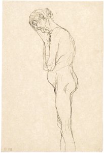Klimt - Stehende alte Frau im Profil nach links2