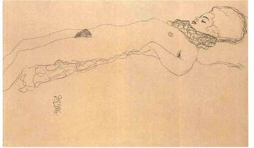 Klimt - Liegender Akt