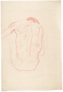 Klimt - Sitzender männlicher Rückenakt