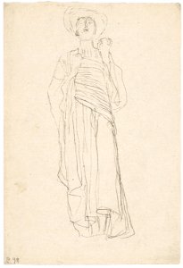 Klimt - Weibliche Gestalt mit Toga (Studie für „Justitia“)
