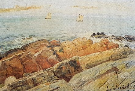Klippigt strandparti x Justus Lundegård