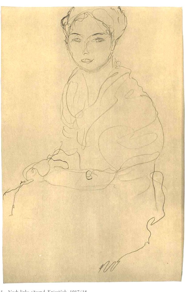 Klimt - Sitzende nach links