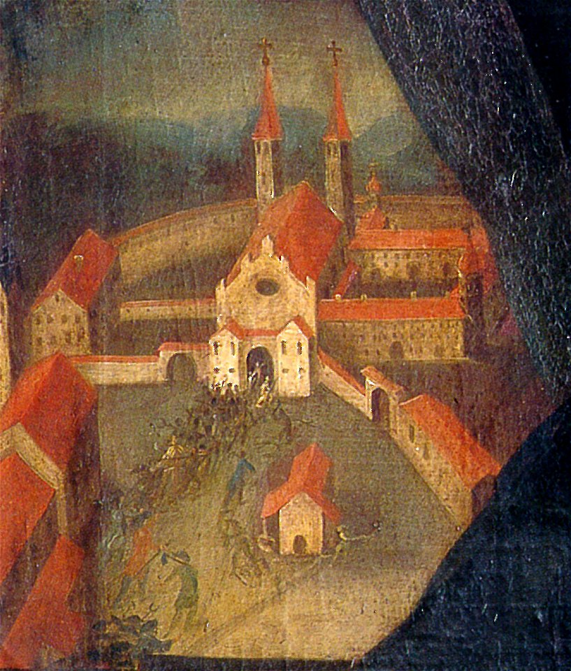 Kloster Isny Bildersturm Detail vom Porträt Abt Ambrosius Horn