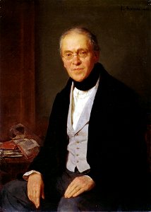 Ludwig Knaus - Porträt Gustav Friedrich Waagen (1855)