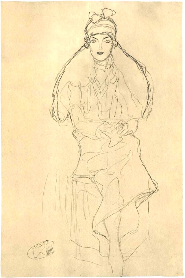 Klimt - Sitzende von vorne
