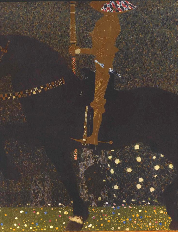 Klimt Das Leben ein Kampf - Der goldene Ritter - 1903