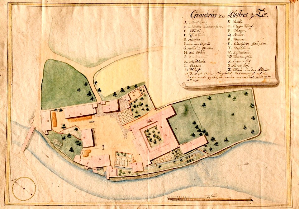 Kloster Töss Grundriss 1800