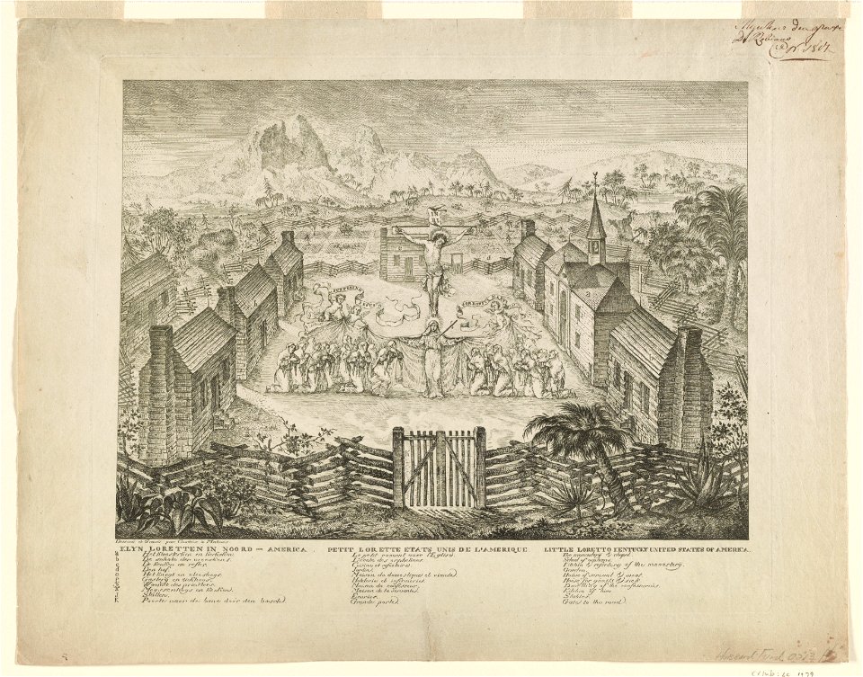 Klyn Loretten in noord-America. Petit Lorette etats unis de L'Amerique. Little Loretto Kentucky, United States of America - dessiné et gravé par Courtois á Malines. LCCN2003674808