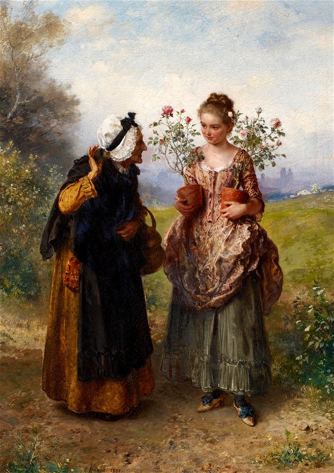 Ludwig Knaus - Dornen und Rosen (1875)