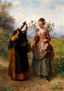 Ludwig Knaus - Dornen und Rosen (1875)