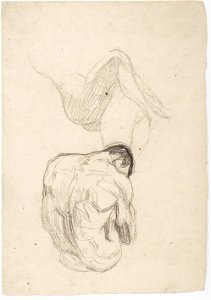 Klimt -Detailstudie eines sich umarmenden Paares, sitzender männlicher Rückenakt