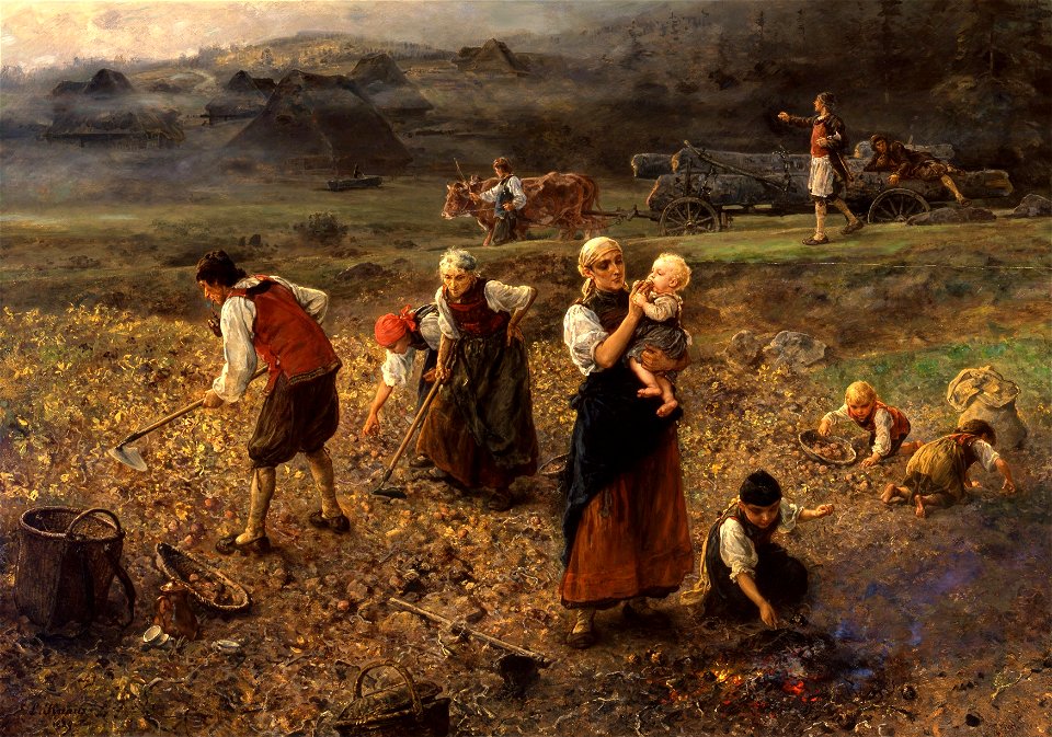 Ludwig Knaus - Kartoffelernte (1889)