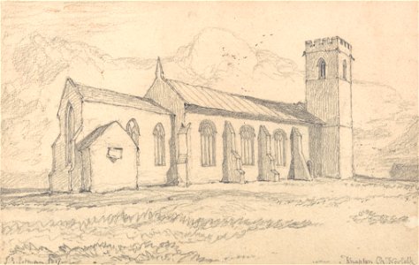 John Sell Cotman - Knapton Church, Norfolk, from the North-East - Google Art Project