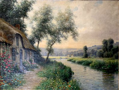 Cottage by River by Louis Aston Knight