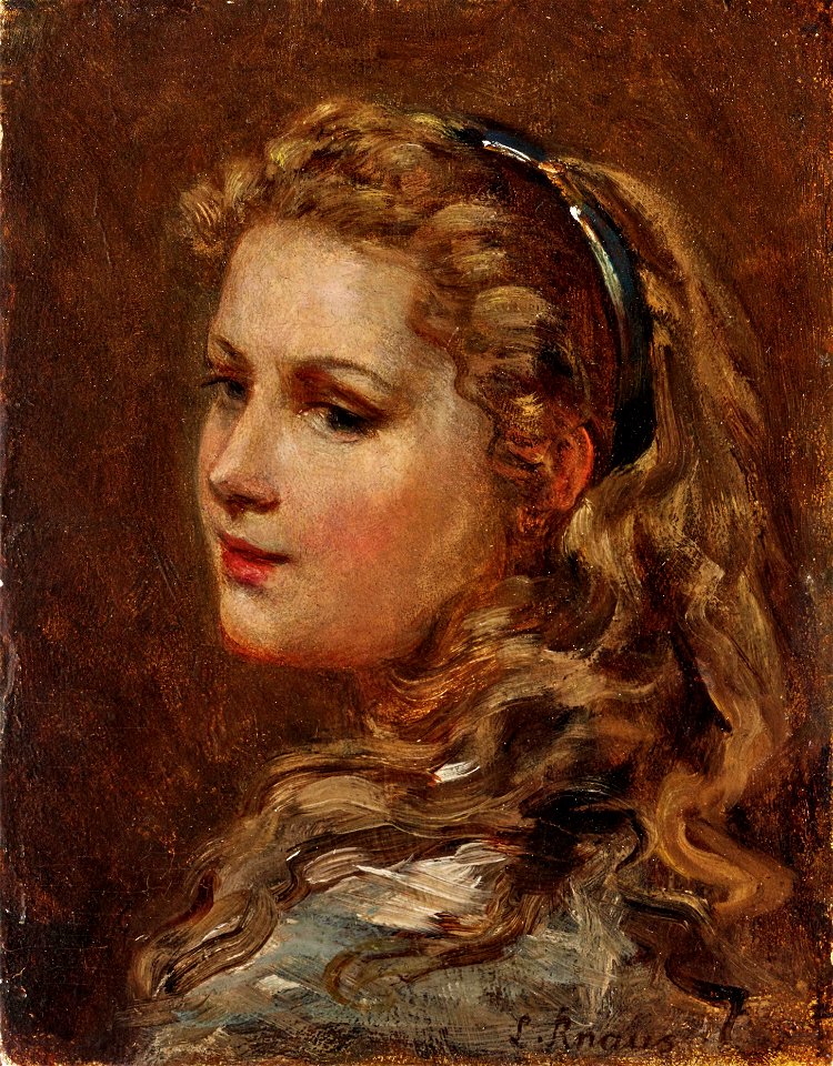 Ludwig Knaus - Junges Mädchen mit Haarreif