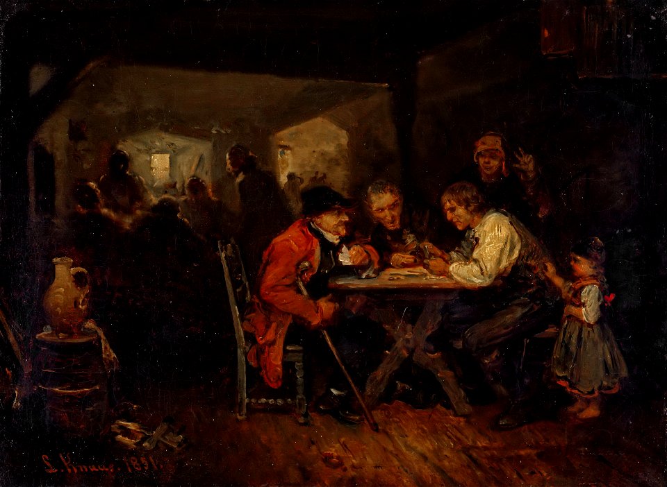 Ludwig Knaus - Die Falschspieler (1851)