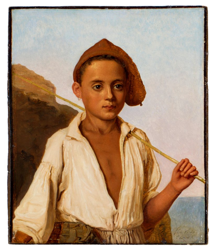 Porträtt av en fiskarpojke från Capri (Christen Købke) - Nationalmuseum - 180198