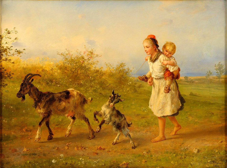 Ludwig Knaus - Mädchen aus der Schwalm (1886)