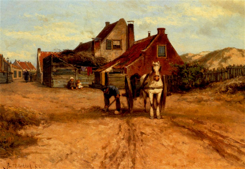 Koekkoek Johannes Hermanus Barend Een Buurtje Zandvoort