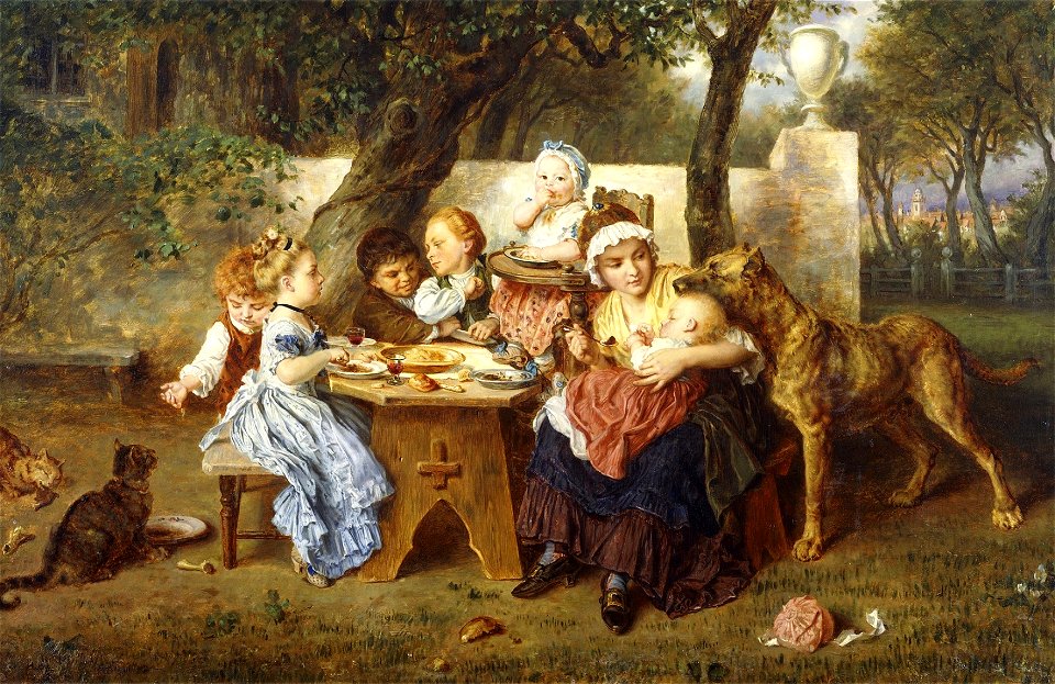 Ludwig Knaus - Die Geburtstagsfeier (ca.1868)
