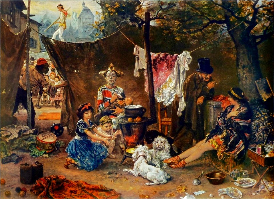 Ludwig Knaus - Hinter dem Vorhang (1880)