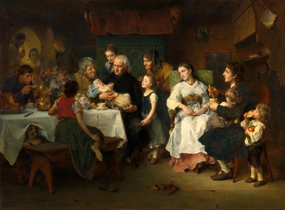 Ludwig Knaus - Die Taufe (1860)