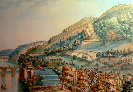 Klüt mit Weser und Hameln 1802 von Norden