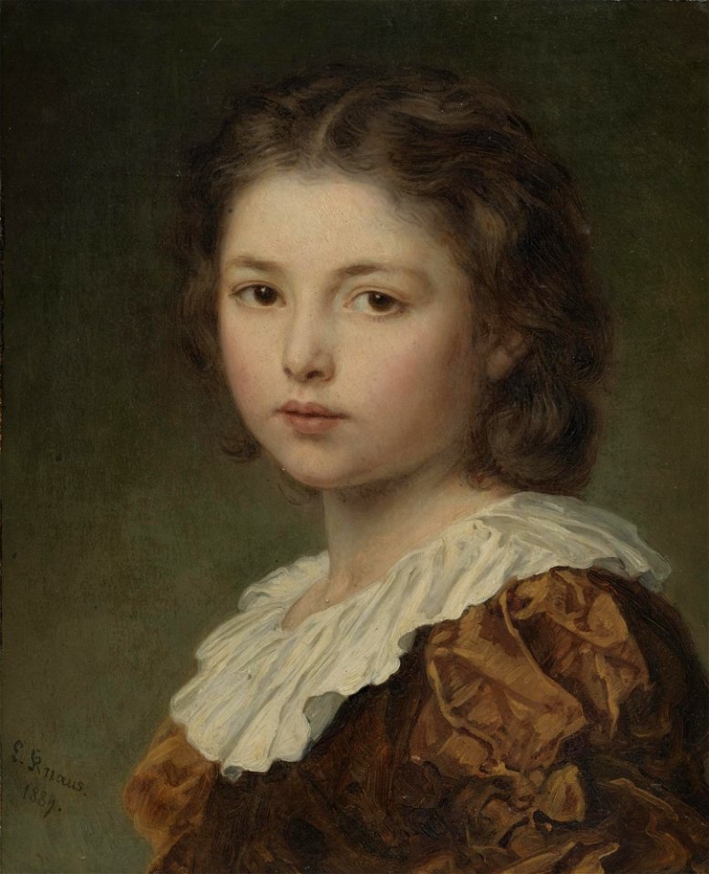Ludwig Knaus - Porträt eines jungen Mädchens (1884)