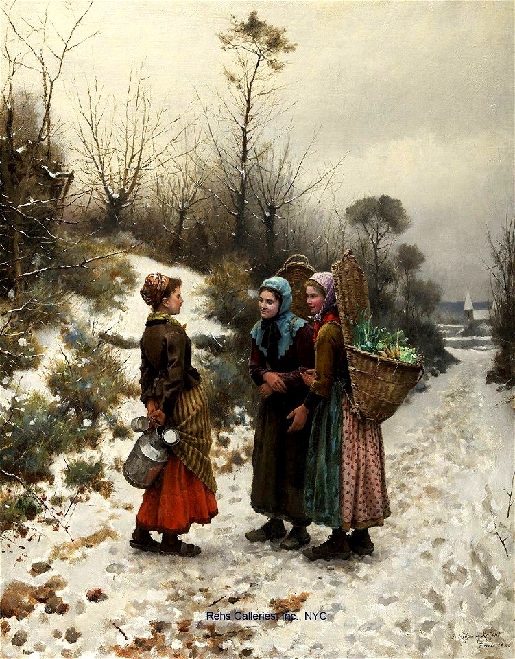 In Winter by Daniel Ridgway Knight
