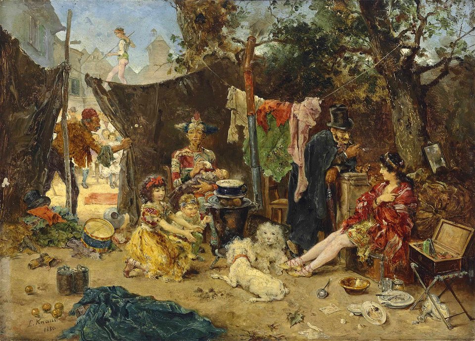 Ludwig Knaus - Hinter den Kulissen, 1880