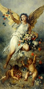 Ludwig Knaus - Flora with Putti-Peace