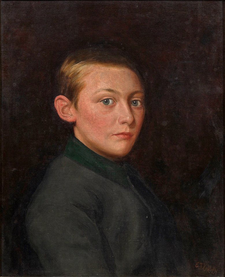 Kokoth Brustportrait eines Knaben c1900