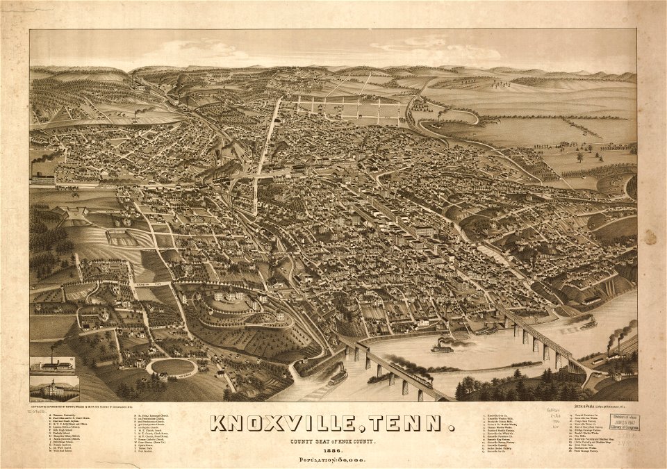 Knoxville, Tenn. county seat of Knox County 1886. LOC 75696581