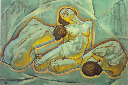 Kolo Moser - Drei kauernde Frauen - ca1914