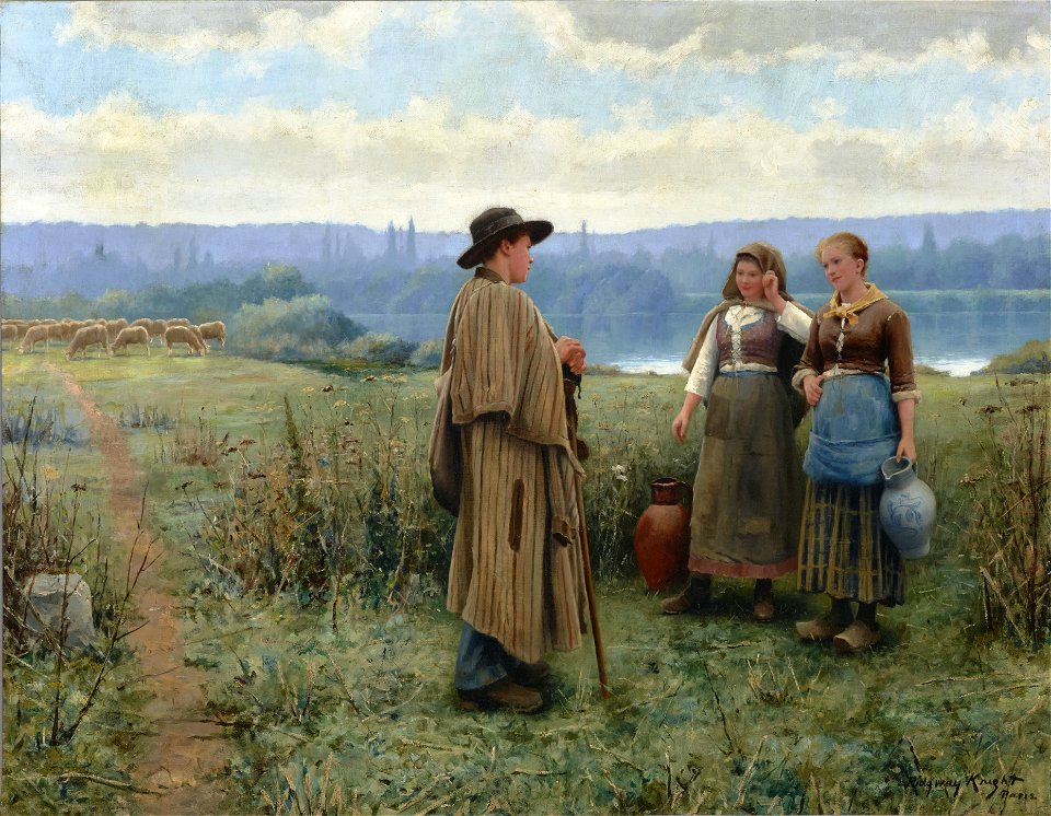 Daniel Ridgway Knight - An idle moment (1890s)